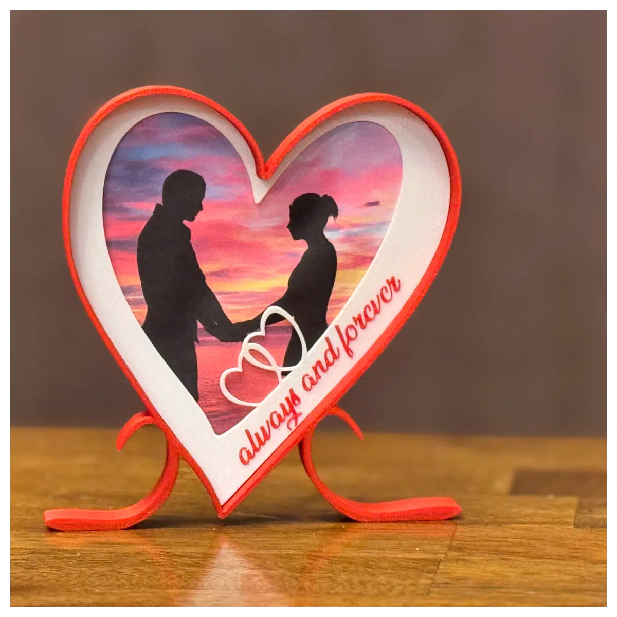 Shaped Photo Frame Romantic Gift Wedding Anniversary Keepsake Picture Frame Love Memory Keepsake Photo Display
