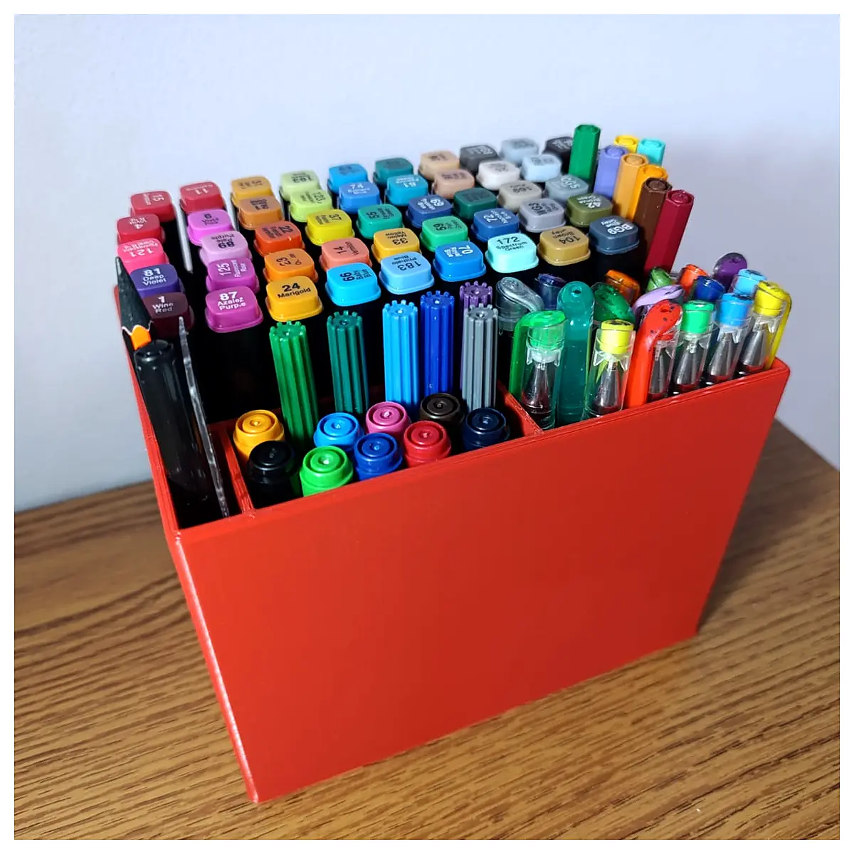 Marker Holder Organizer Pen Cup Storage Case Desk Supply Multi Function Stand Accessories