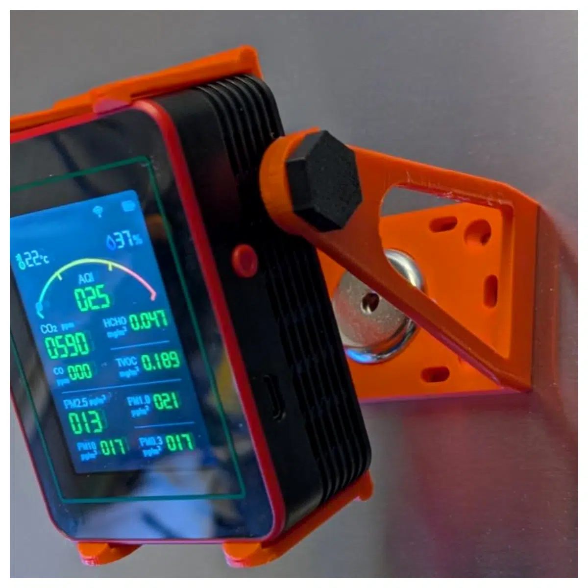 Air Quality Monitor Bracket Installation Support Wall Mount Holder Outdoor Indoor Sensor Stand Accessory