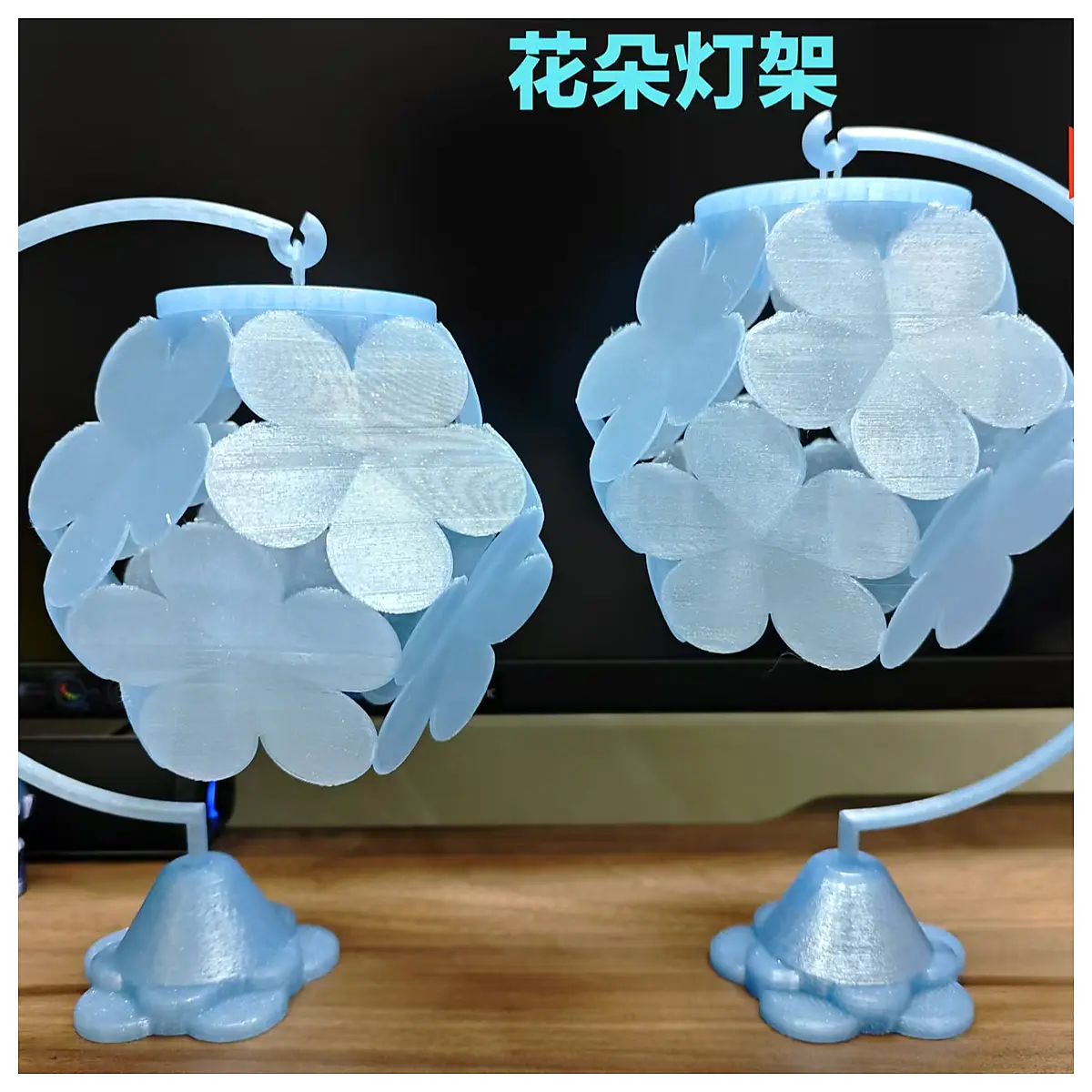 Half Moon Flower Chandelier Petal Fixture Decor Modern Bedroom Living Room Lighting European Style