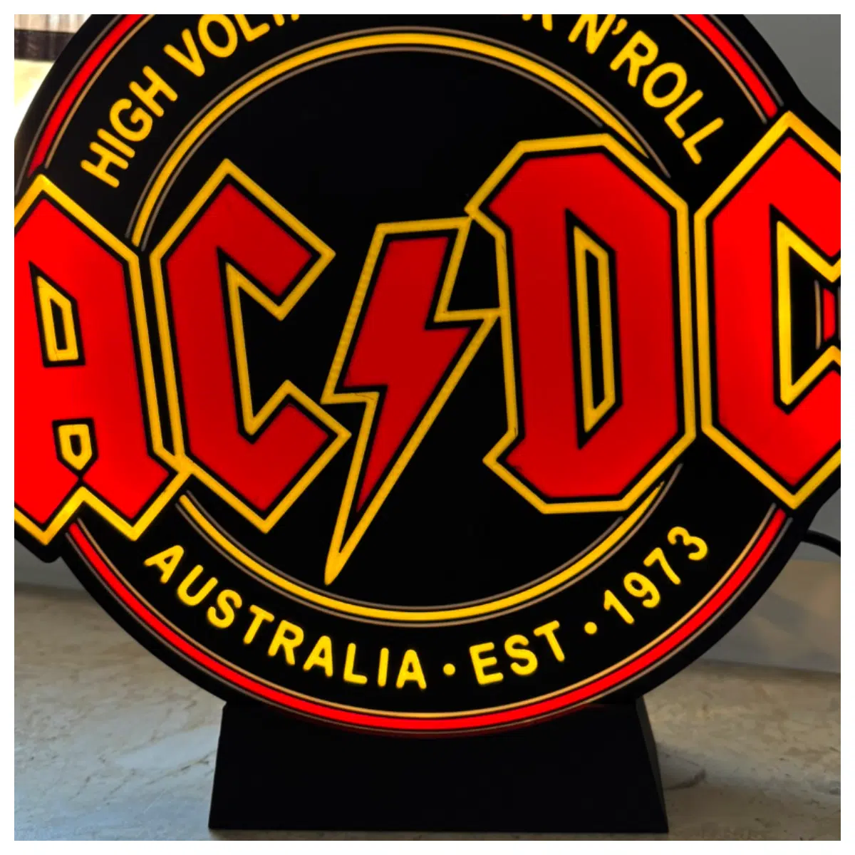 ACDC Band Stand Rock Support Music Lighting Accessory Stage Decoration Designed for ACDC Fans