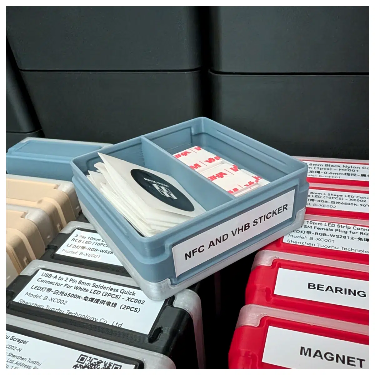 Small Parts Organizer Box Component Storage Solution Electronics Accessories Holder Desktop Organizer Mini Storage Box Parts Sorting