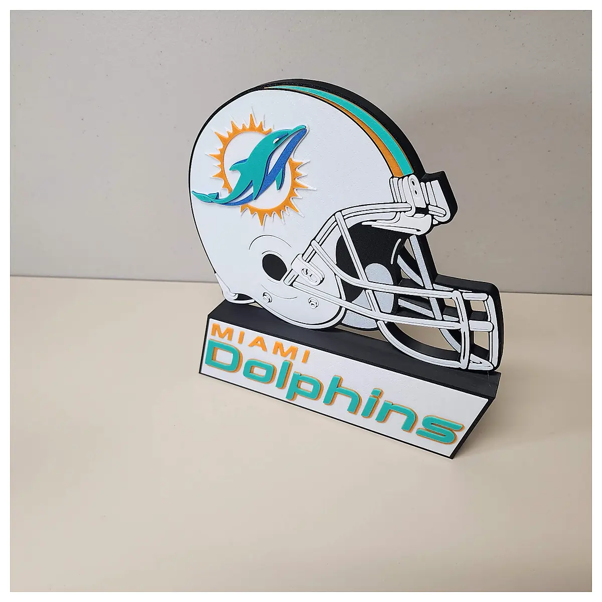 Miami Dolphins Wall Decor Desk Display Team Memorabilia Wall Decorations Sports Collectibles Gifts