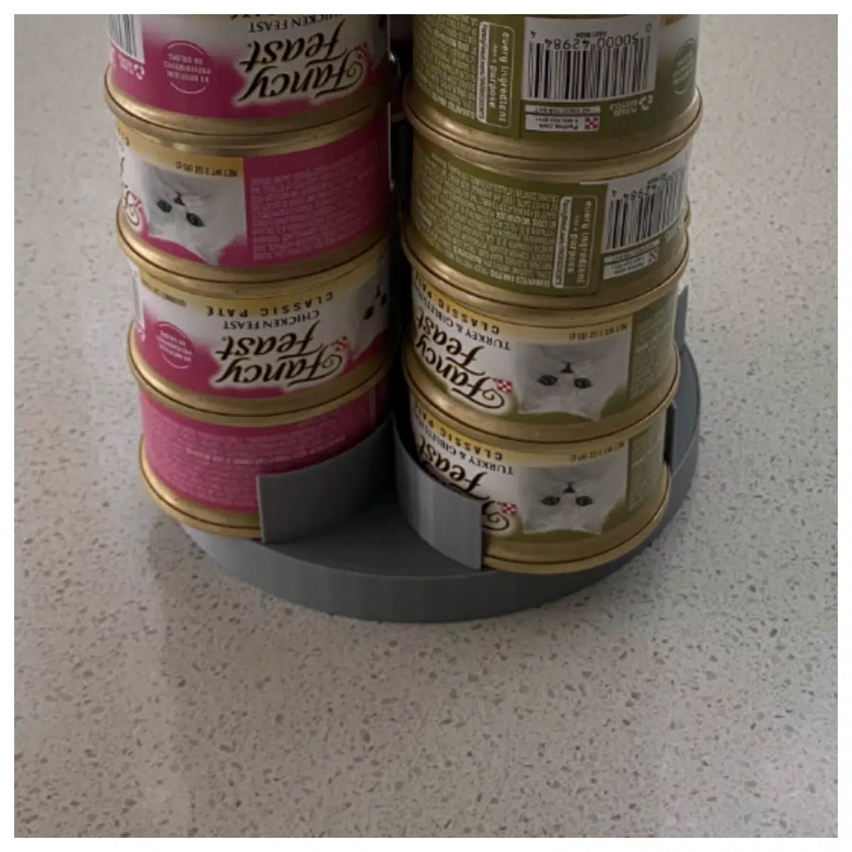 Rotating Cat Food Dispenser Auto Feeder Pet Food Display Stand Rotating Disc Smart Feeding Enhance Cat Happiness