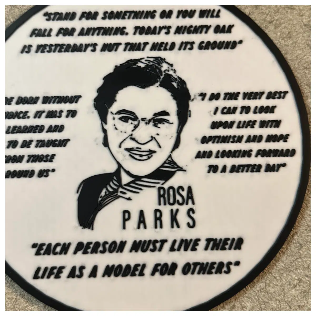Rosa Parks Black History Month Wall Art Inspirational Black Culture Decor Wall Covering Home Accent