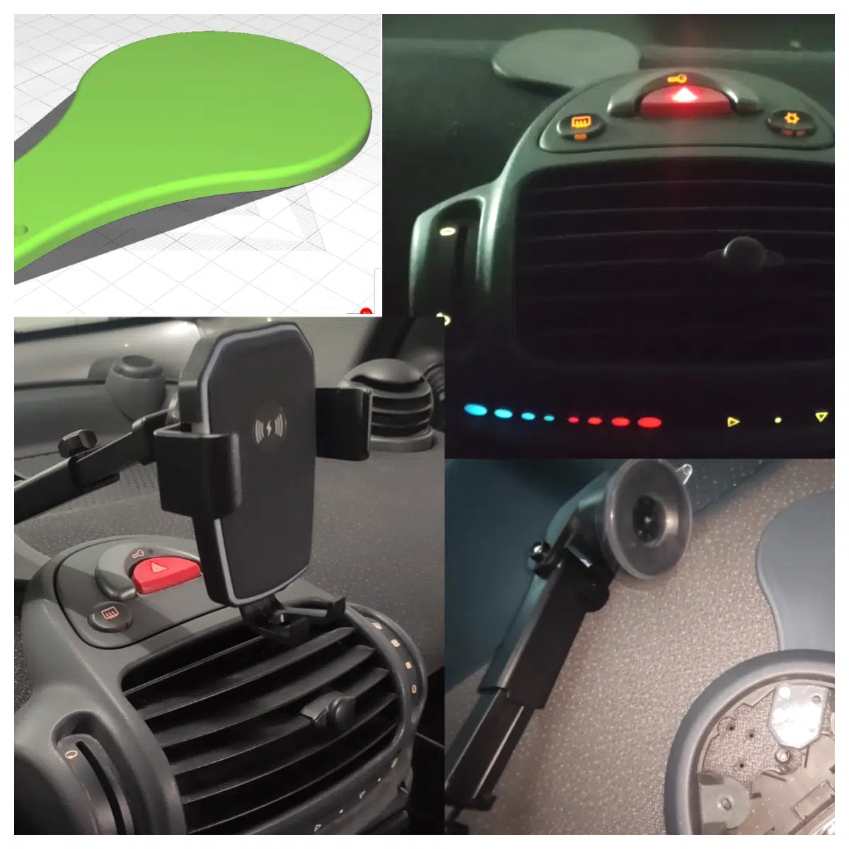 Smart Fortwo 450 Suction Cup Phone Mount Car Holder Mobile Phone Mount Vehicle Suction Mount