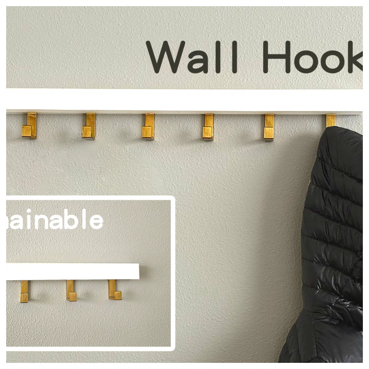 Chain Style Wall Hooks Wall Decor Hangers Photo Hanging Ornament Display Wall Mounting Accessories Modern Minimalist