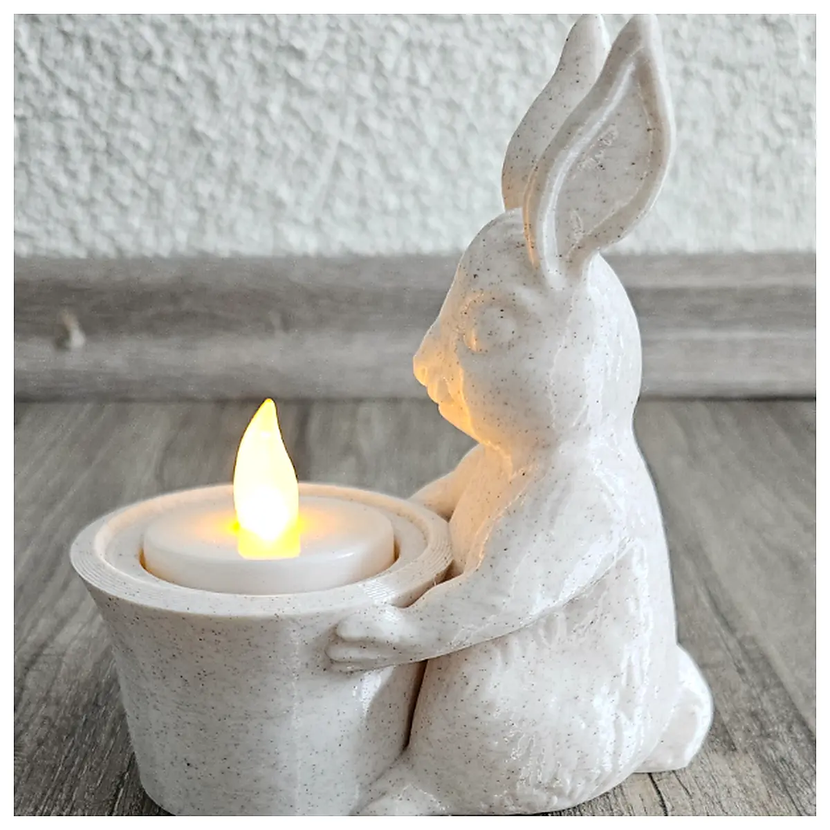 Rabbit Candlestick Holder Figurine Home Decor Desk Decoration Creative Gift Ornament Rabbit Figurine