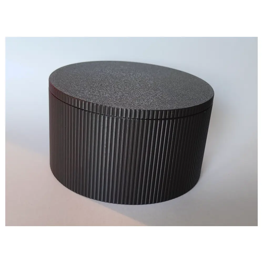 Ribbed Circular Box 120mm Grooved Design Industrial Parts Accessories Dimensions Specifications