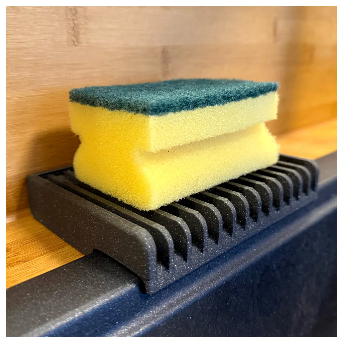 Framed Kitchen Sink Caddy Sponge Holder Drain Storage Kitchen Organizer Brush Accessories