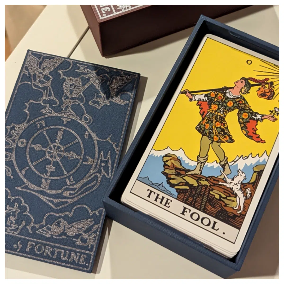Rider Waite Tarot Box with Magnetic Closure Protective Card Storage Case Tarot Deck Accessory Game Component
