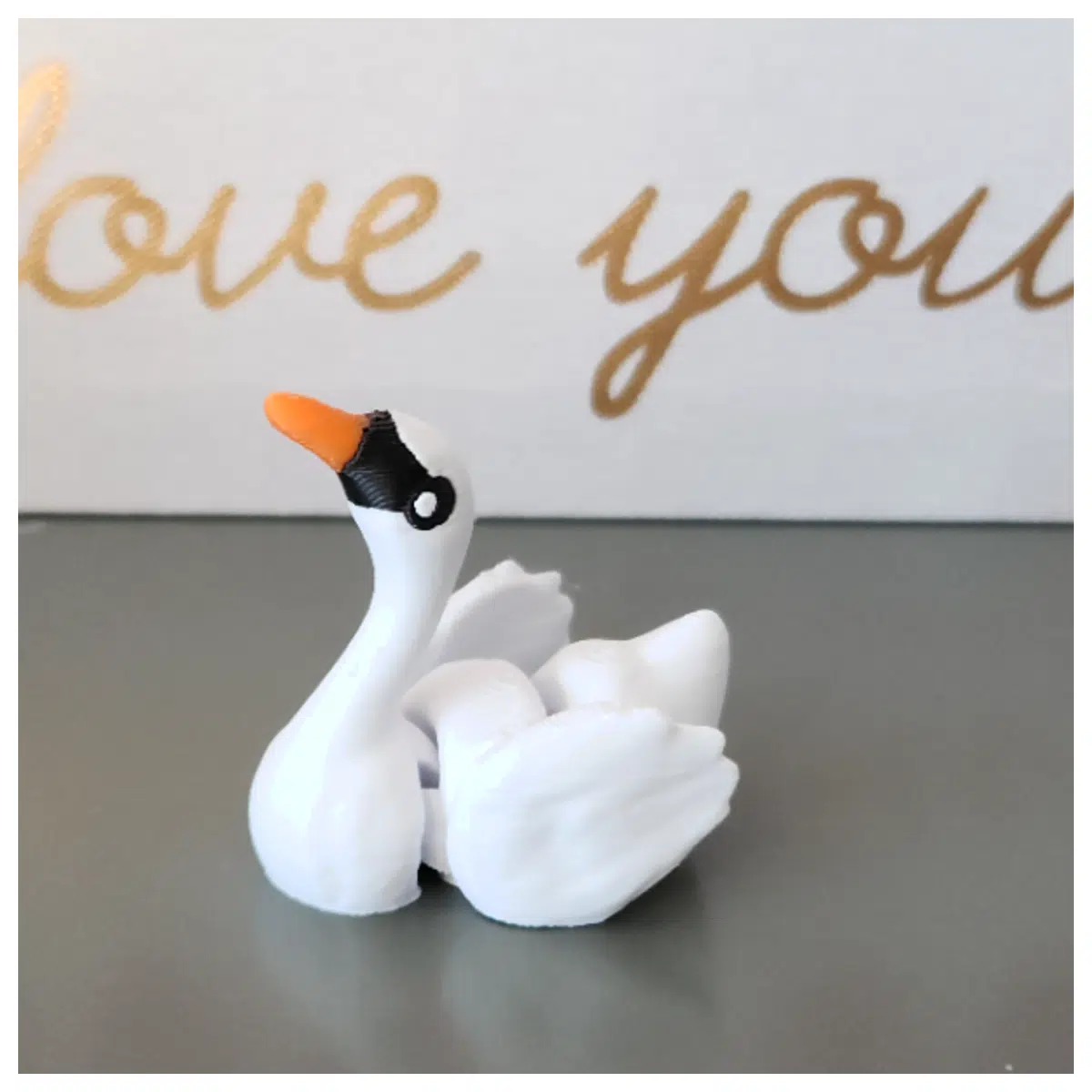 Mini Movable Joint Swan Model Toy Bird Simulation Desktop Decoration Miniature Sculpture Playful Toy