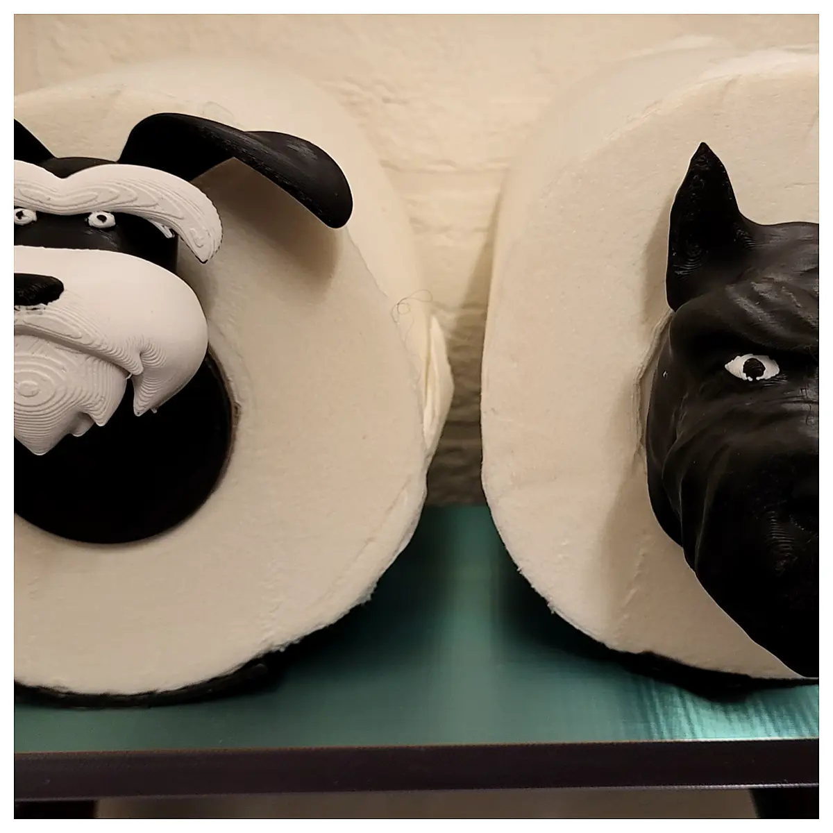 Mini Schnauzer Paper Roll Holder Paper Dispenser Bathroom Storage Wall Mounted Towel Rack Shower Accessories Multi Functional