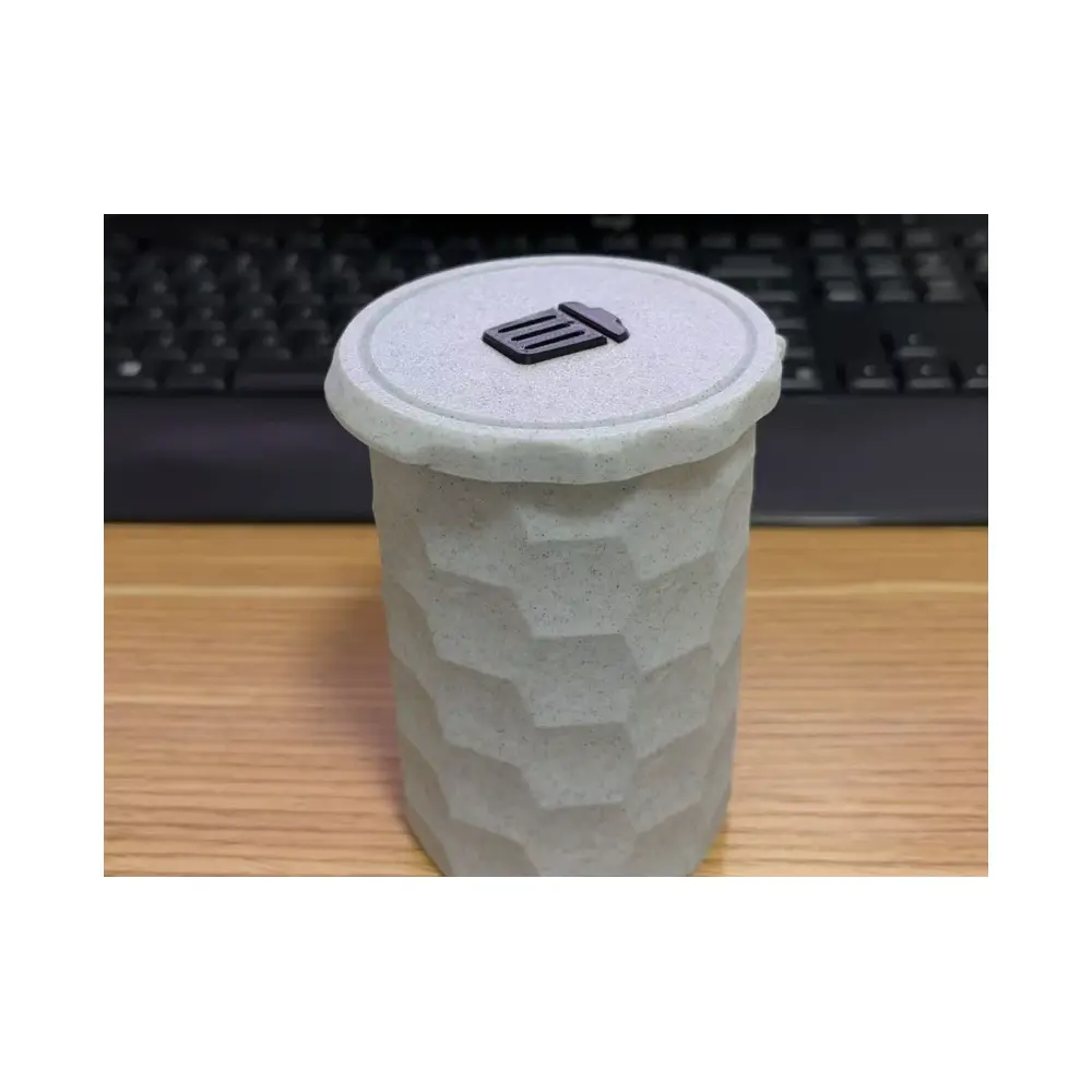 Round Car Desktop Trash Can Automotive Interior Waste Bin Organizer Space Practical Self Cleaning