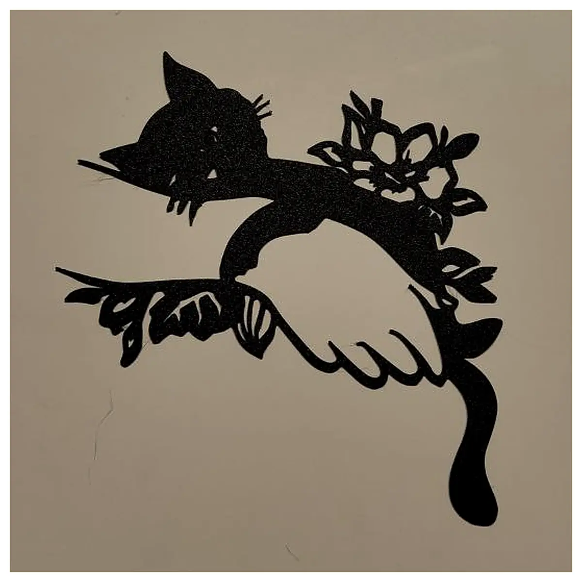 Hand Painted Cat Wall Decals Kitten Decor Wall Stickers Cartoon Wall Art Home Decor Wall Painting Creative Design