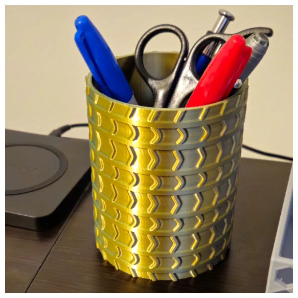 Modern Pattern Pencil Case Creative Pen Holder Multi Function Pen Tube Student Portable Pen Case Pencil Accessories