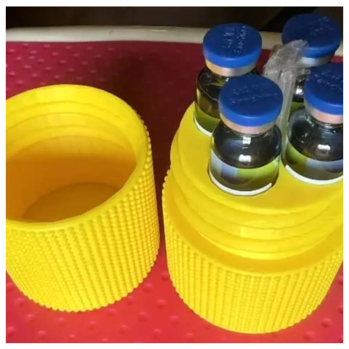 Oral Liquid Organizer 4 Compartment Cup Holder Set Drink Storage Box Bottle Organizer Desk Storage Kitchen Accessories
