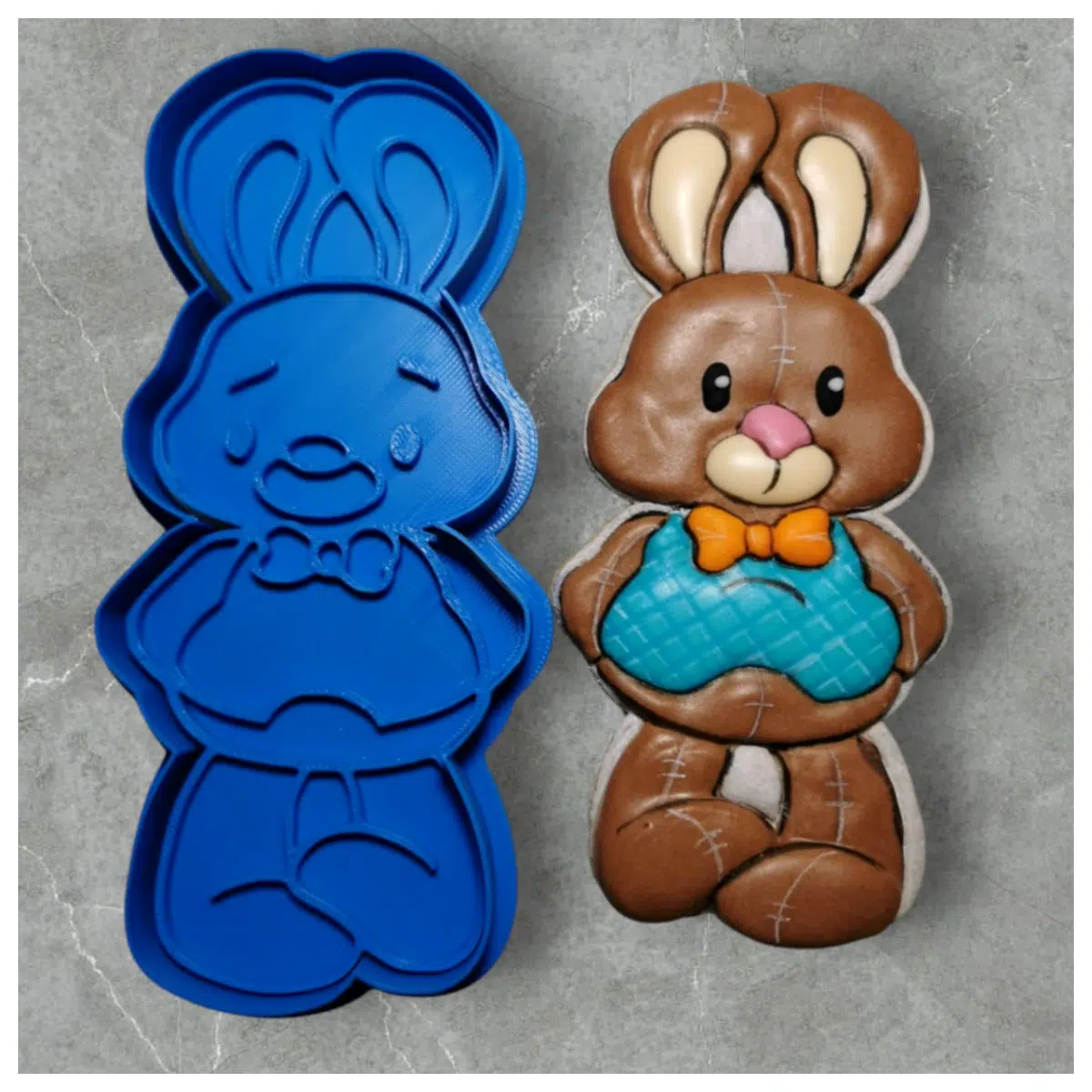 cute bunny shaped cookie cutter for baking rabbit for fondant cake decorating stainless steel animal pastry stamp tool