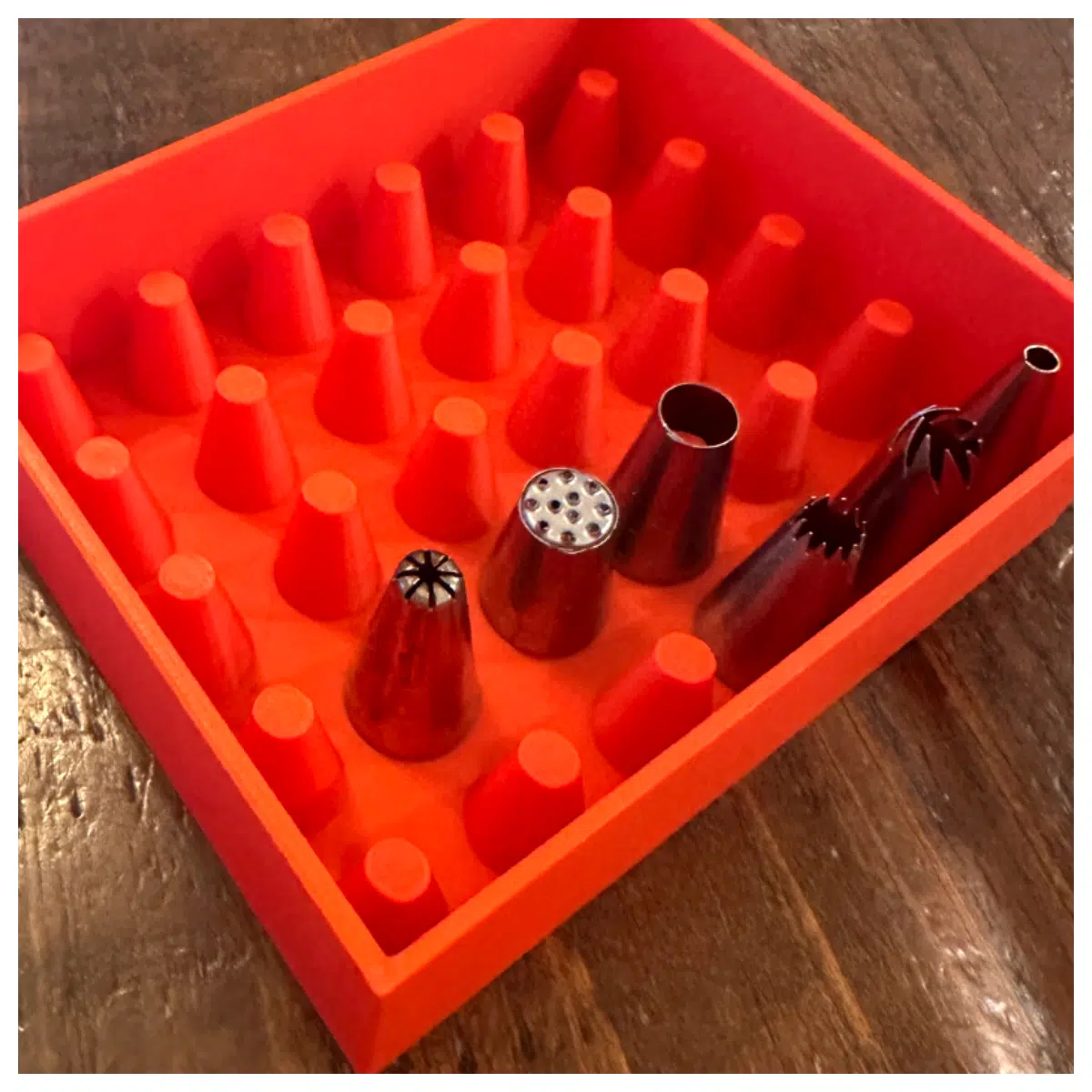 Flower Piping Tip Organizer 6x5 Holds 30 Small Tips Piping Accessory Tool Piping Tip Storage