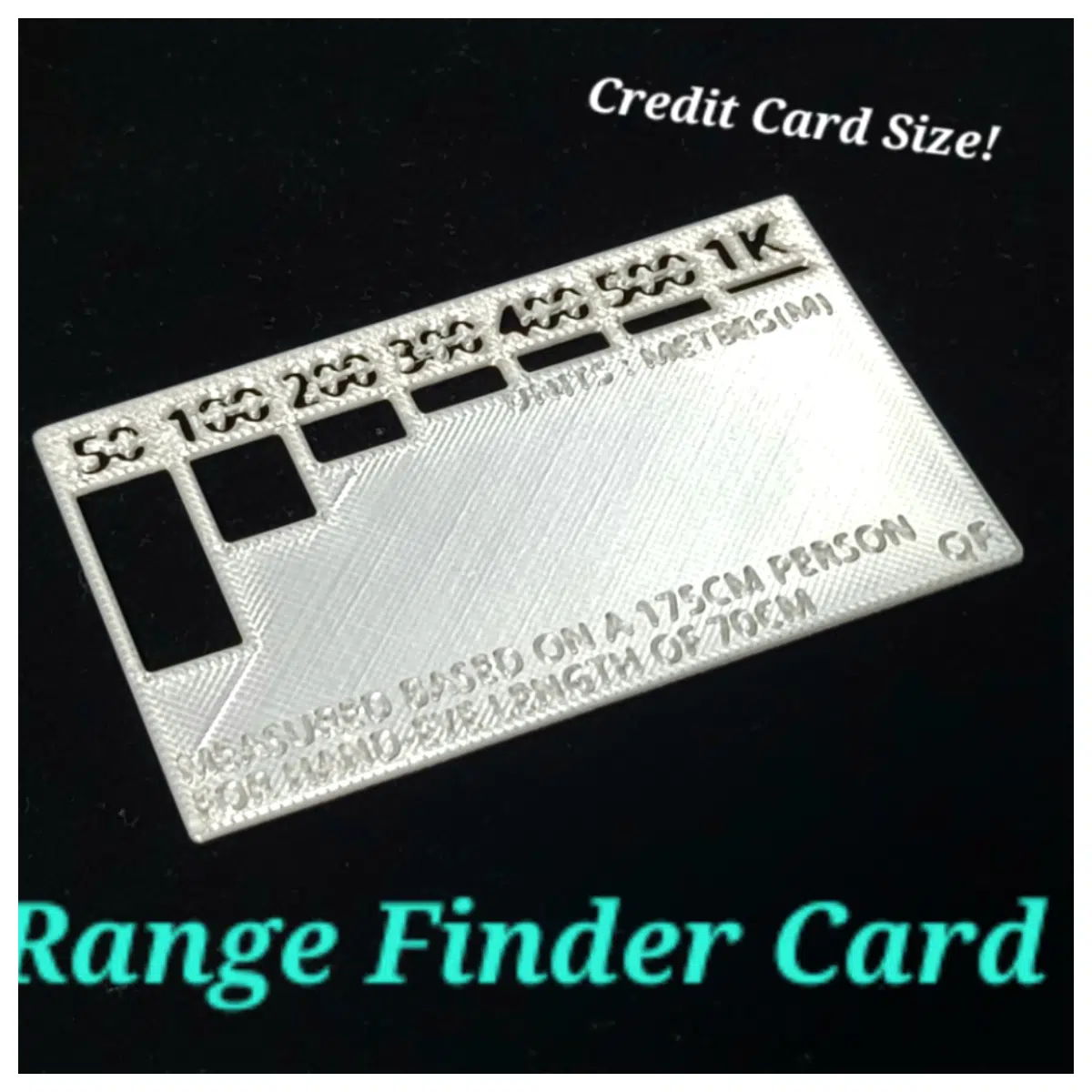 Range Card V2 50 1000m Measurement Card Distance Measurement Device Accessories Range Measurement Tool