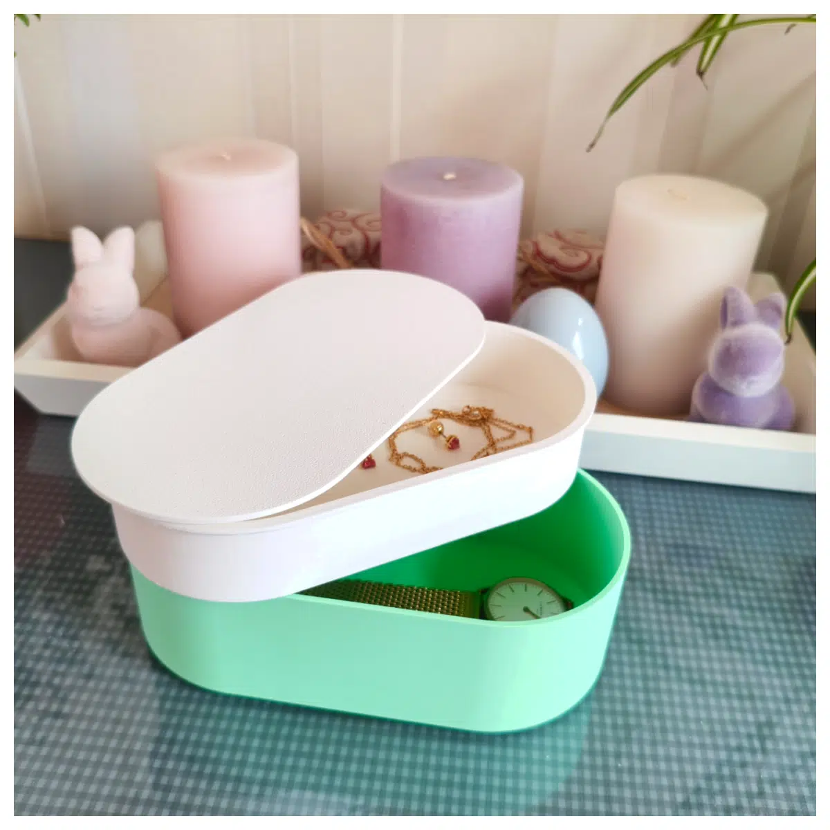 Jewelry Small Items Organizer Box Desk Storage Box Jewelry Holder Accessory Organizer Trinket Box Spare Parts Storage Gift Box Home Decor