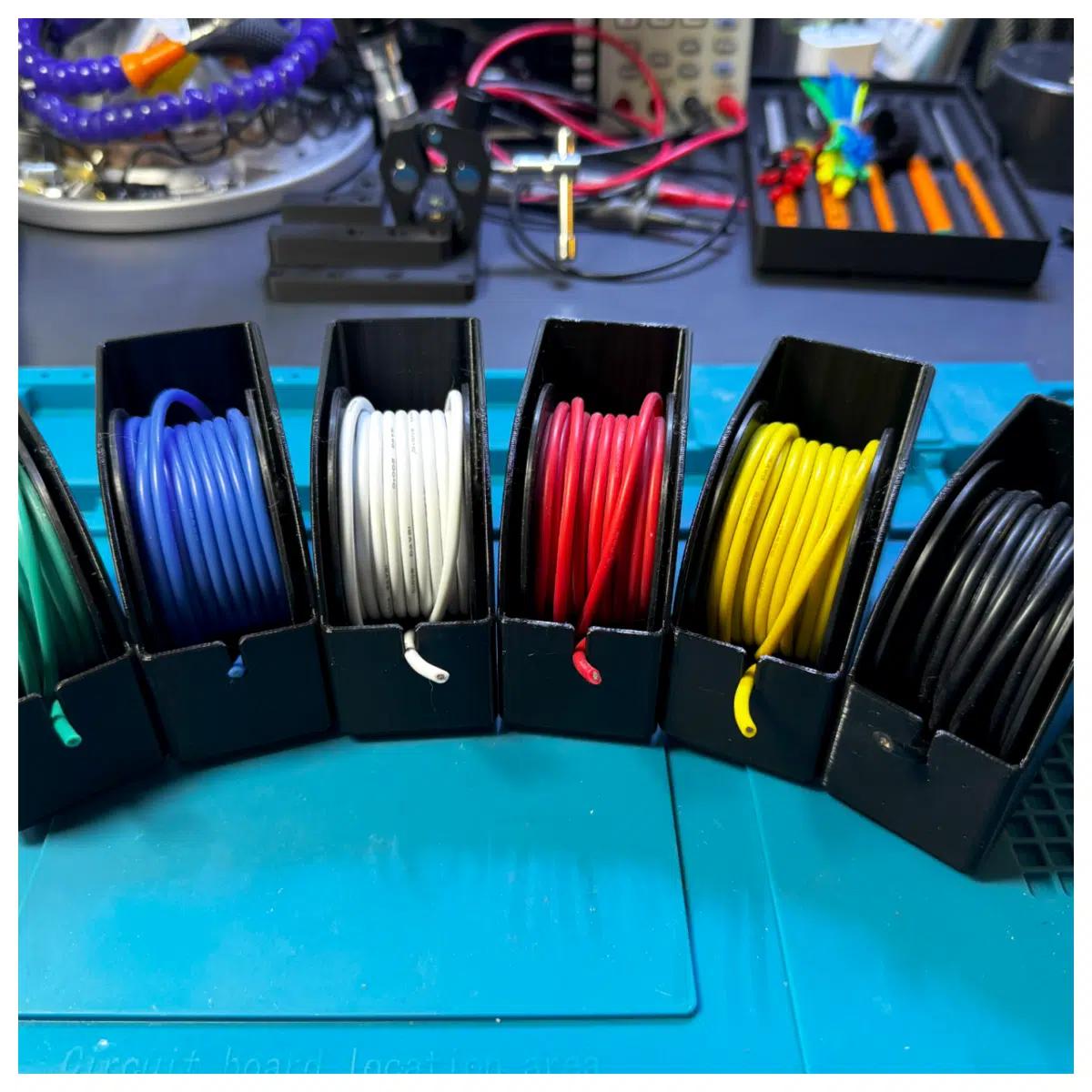 Gridfinity 16Ga Wire Axle Bracket 68mm Diameter Desk Organizer DIY Space Wire Spool Support