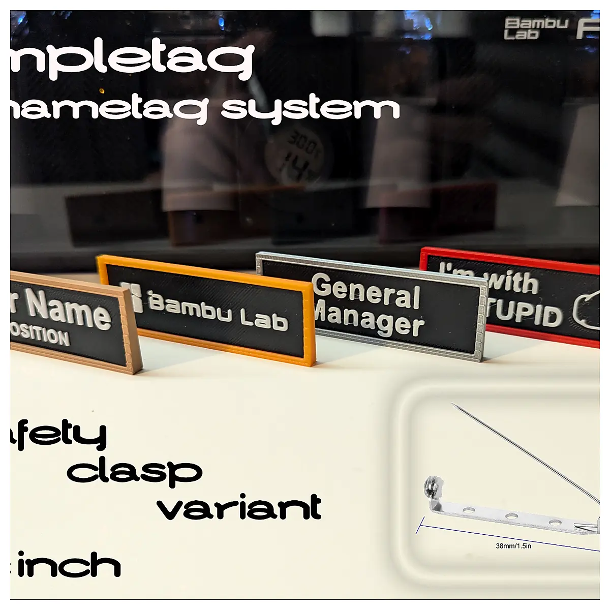Safety Pins 1x3 Inch Labels Name Tags Simple Tags Hook Fasteners Marking Pins Annotation Labels