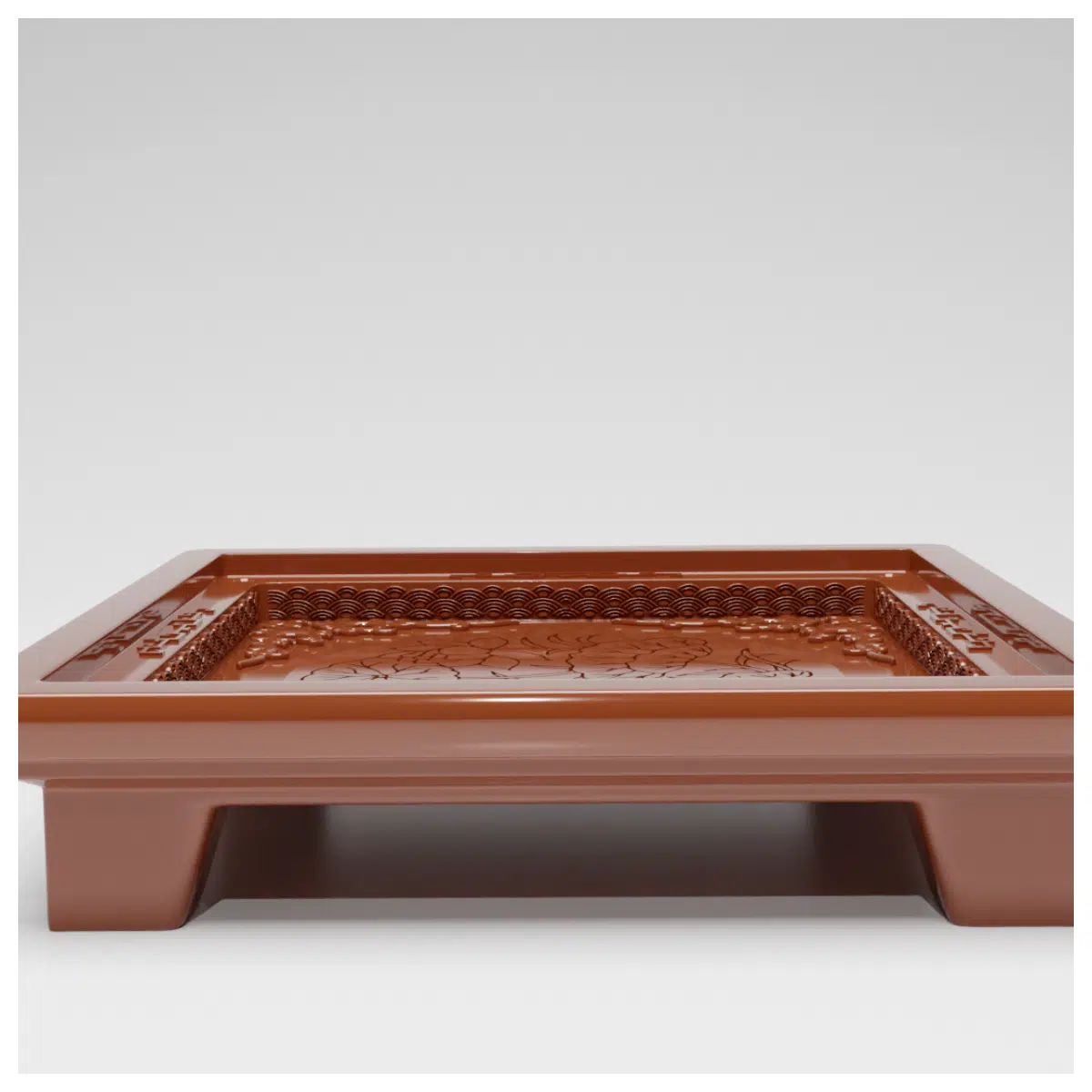 Ancient Style Trays Carved Ceramic Plates Decorative Serving Trays Gift Display Stands Art Objects