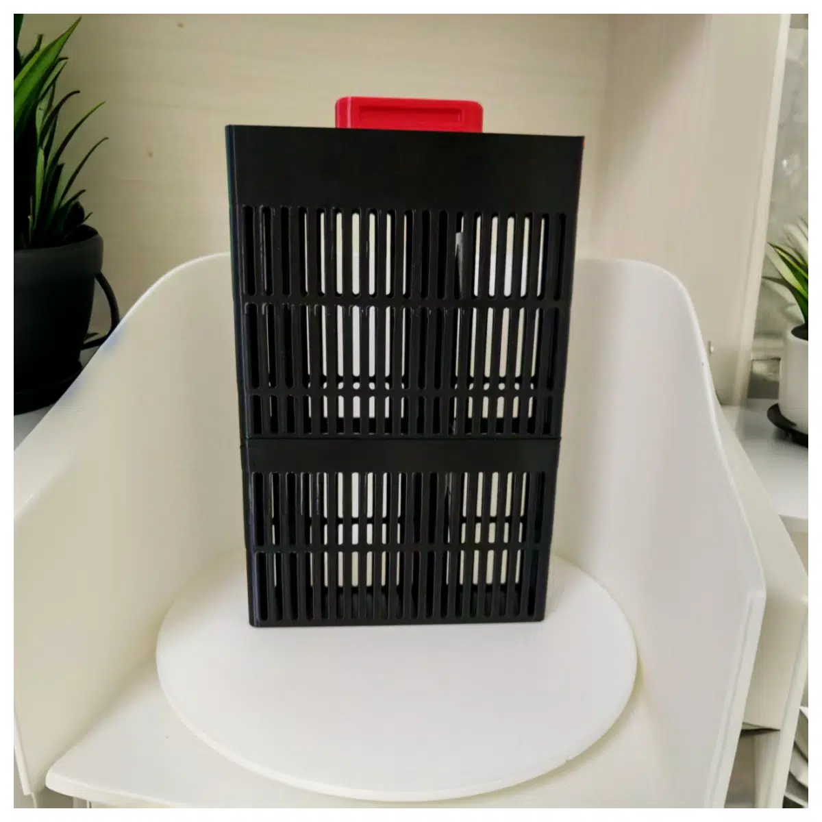 Aquarium 2 Chamber Split Version Aquarium Fish Tank Filtration System Filter Device Fish Box Fish Food