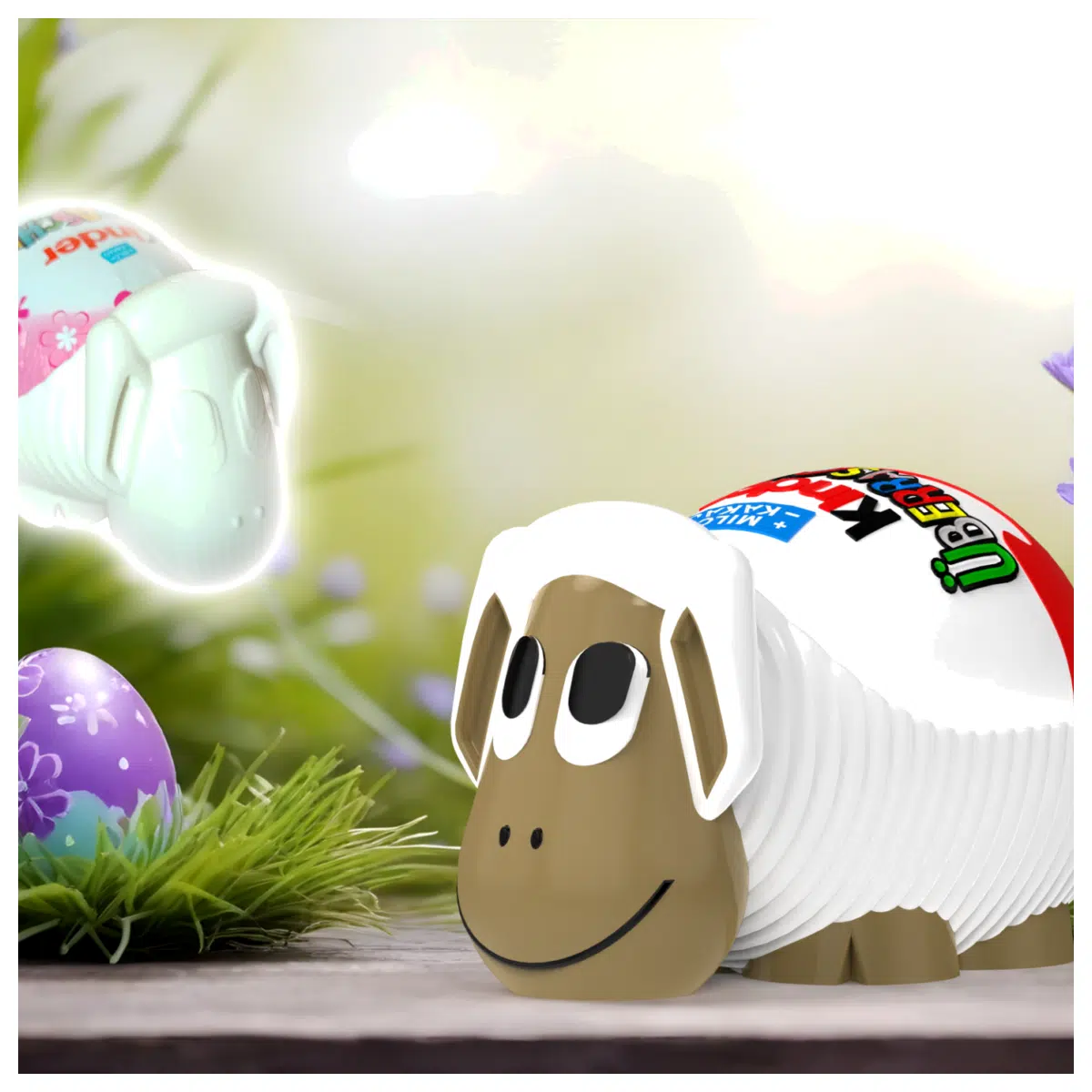 Kids Surprise Egg Display Stand Lamb Toy Rack Easter Decoration Toy Showcase Creative Home Decor