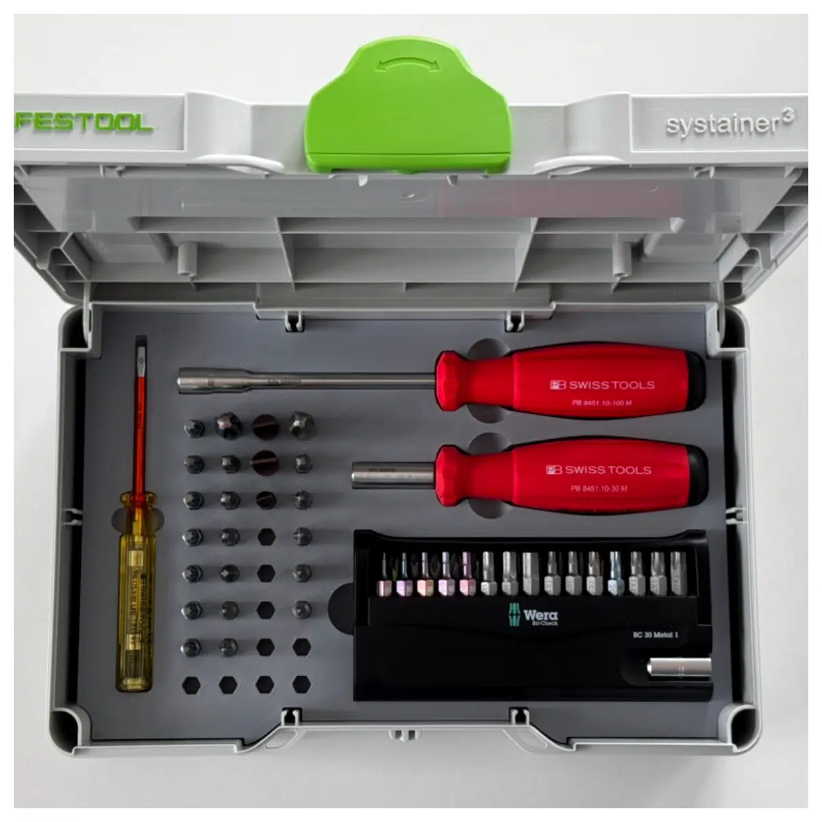 Festool 3 S76 Systainer Insert PB Swiss Screwdriver Organizer Box Tool Storage