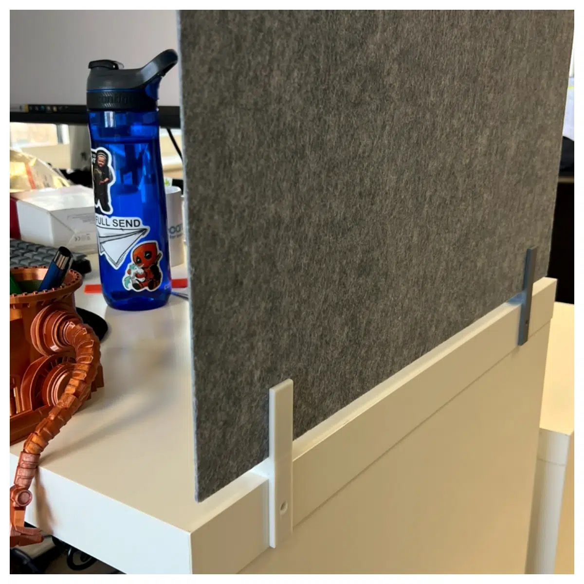Fixed Office Desk Divider Desk Storage Accessories Office Partition Panel Boost Productivity