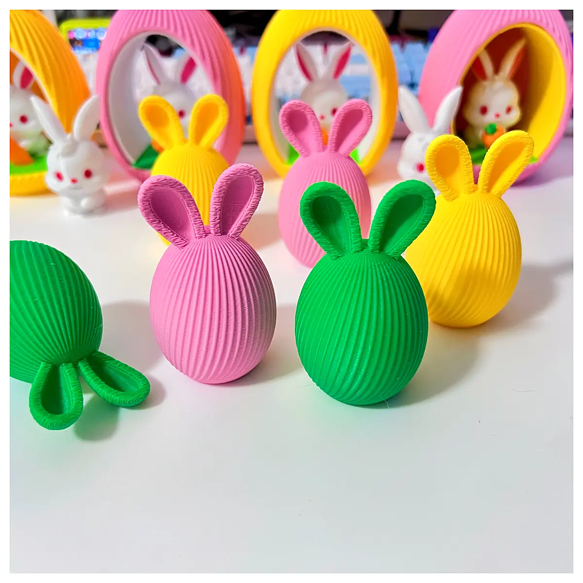 Easter Egg Print Template Simple No Support 18g Paper Models DIY Creative Design