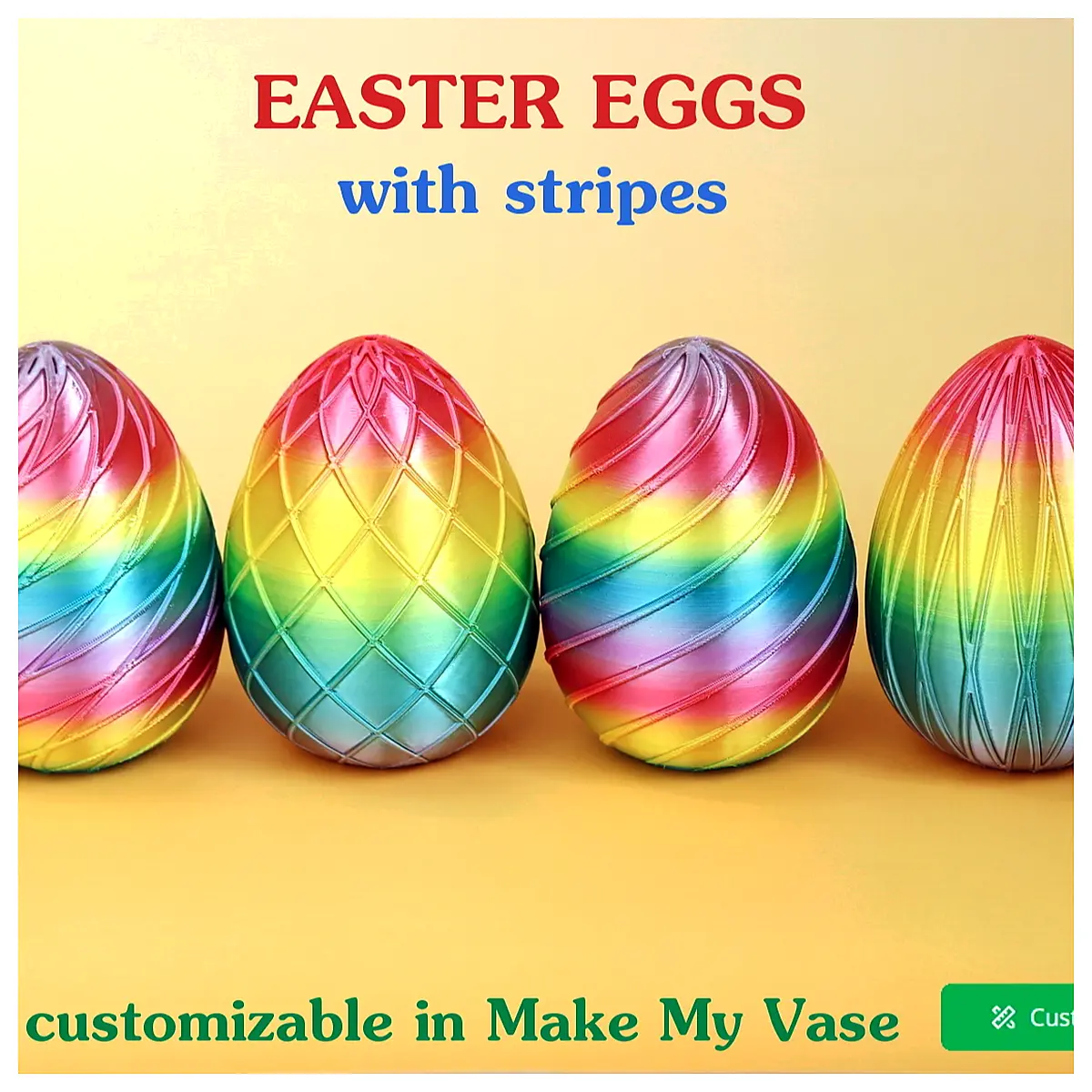 Striped Easter Eggs Decorations Craft Supplies Holiday Gifts Party Decor Creative Designs