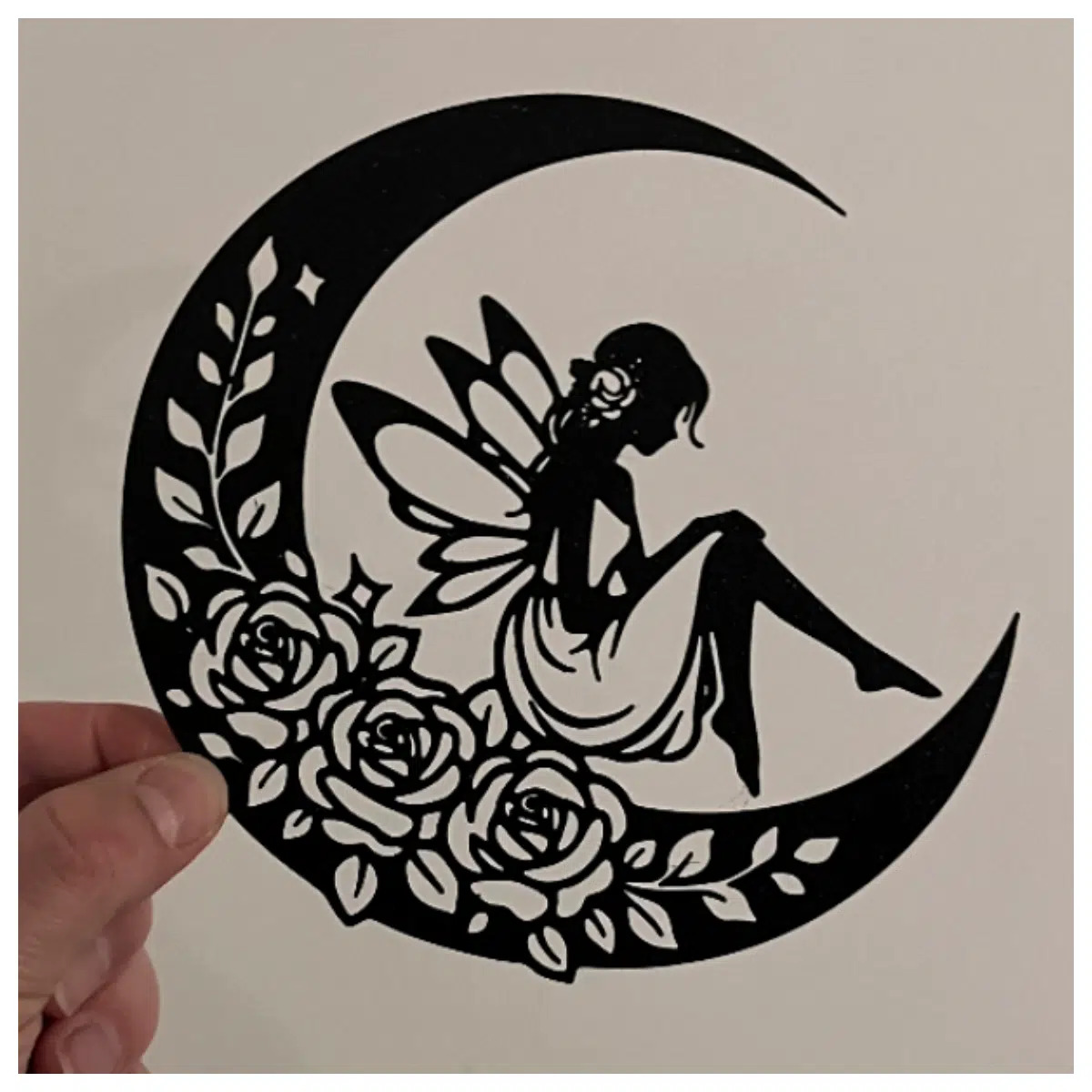 Wall Art Fairy on the Moon Painting Decor Bedroom Living Room Wall Art Print Fantasy Illustration Wall Hanging Dreamy Decor