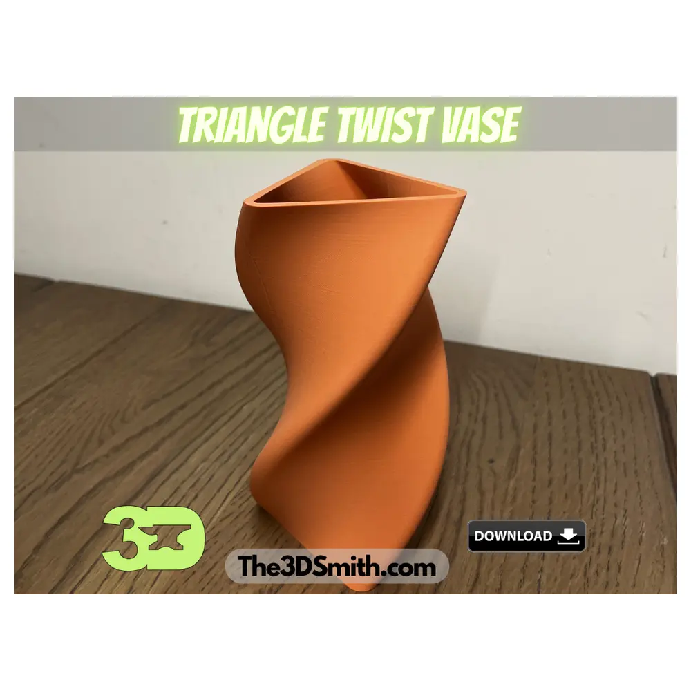 Triangular Twist Vase Ceramic Art Decor Home Furnishing Decorative Vase Wholesale Supply