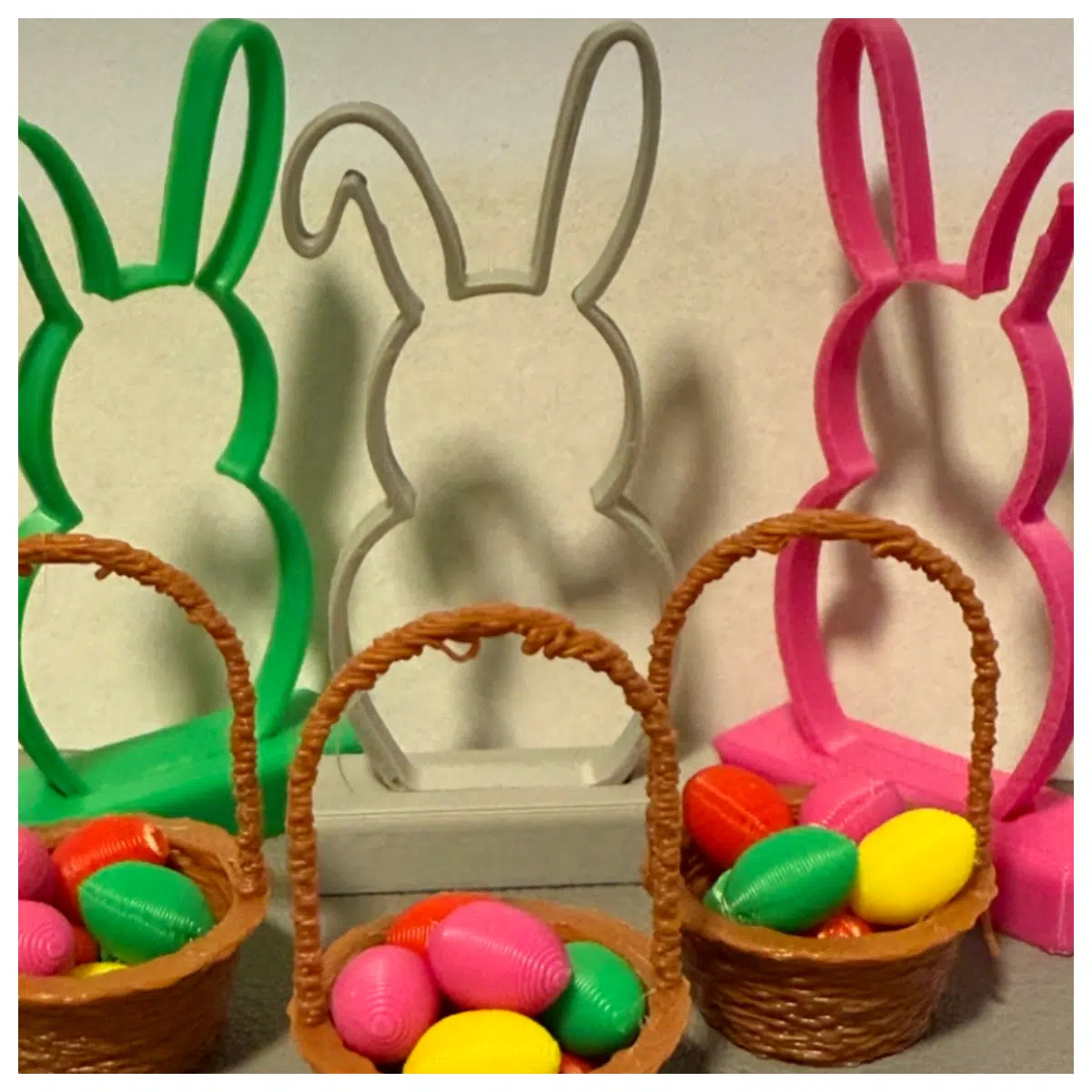 Dollhouse Accessories Easter Decoration Rabbit Eggs Dollhouse Animal Figures Miniature Toys Home Decor