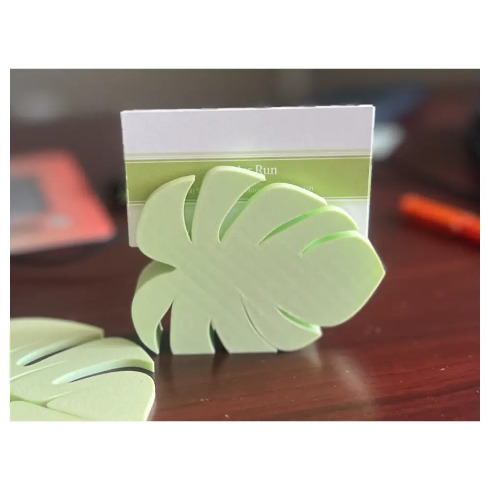 Monstera Leaf Business Card Holder Display Shelf Plant Stand Desk Organizer Pot Stand