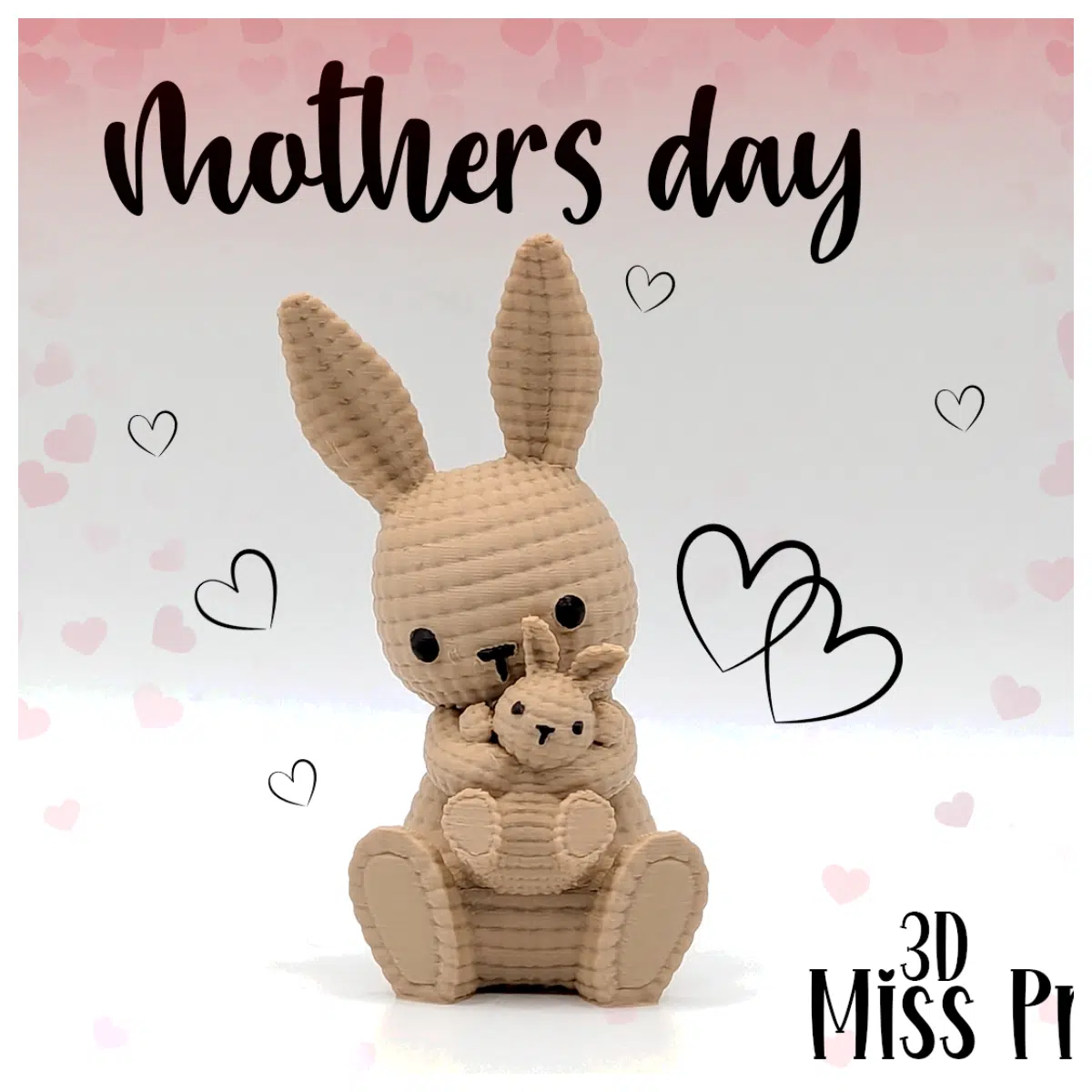 Small Knitted Rabbit Toy Plush Baby Gift Cute Soft Animal Plushie