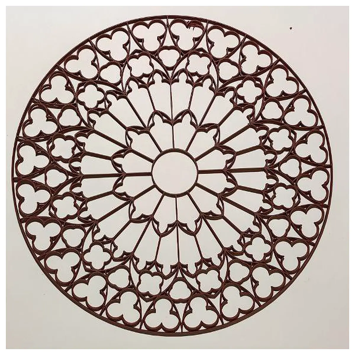 Gothic Rose Window Notre Dame Paris Architectural Decoration Art Religious Sculpture Restoration