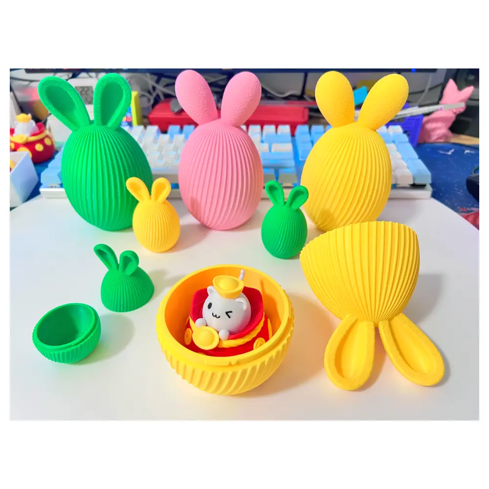 Easter Egg Puzzle Box Rabbit Ears Blind Box Assembly Hidden Joints Toys DIY Brain Teaser