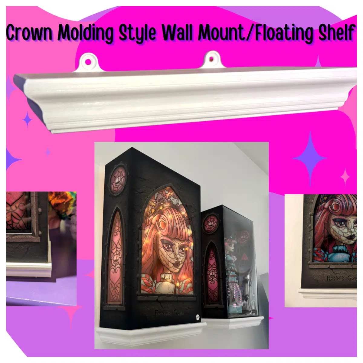 Crown Shaped Shelf Multi Functional Display Shelf Decoration Shelf Storage Hanging Organizer