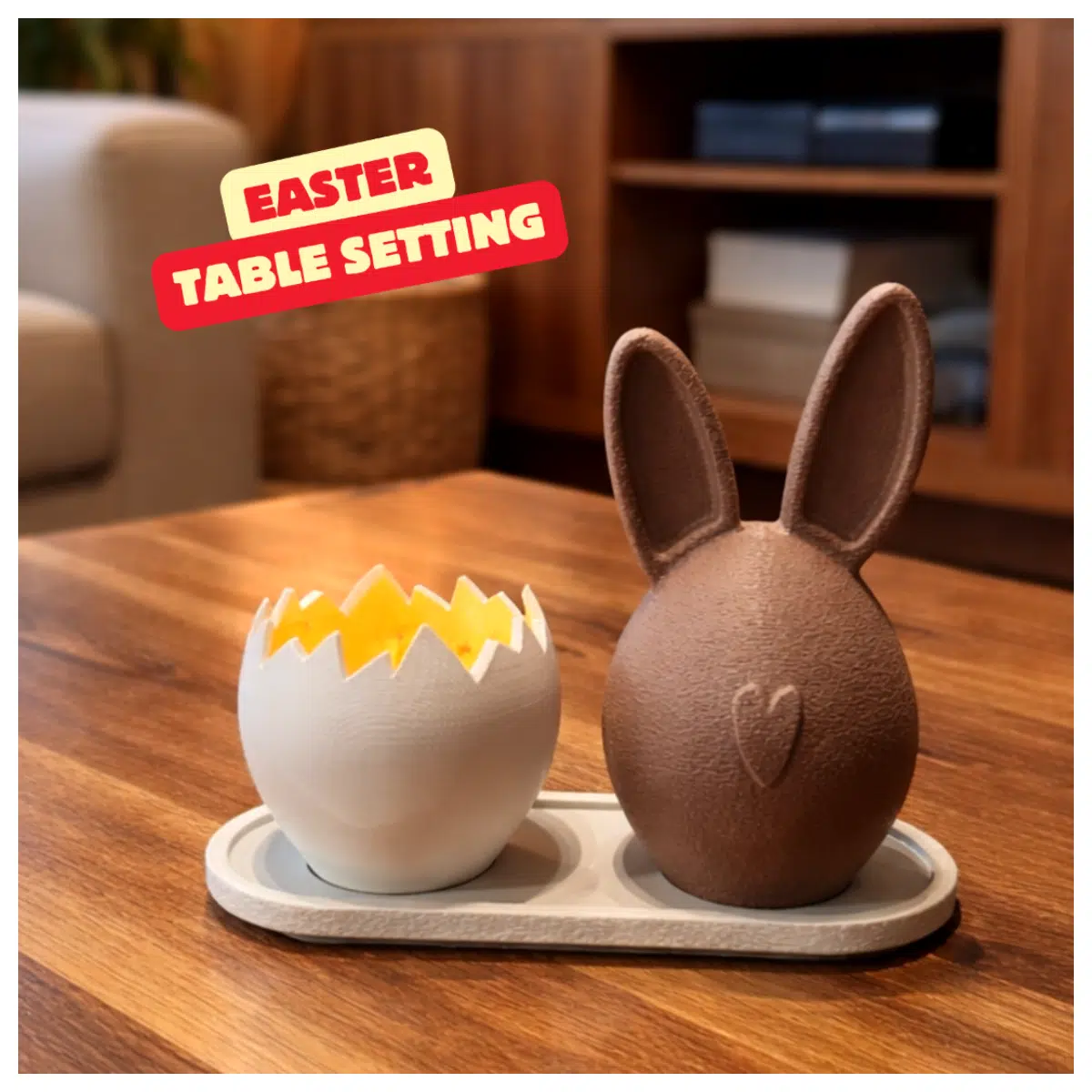 Easter Rabbit Decoration Rabbit Ear Candle Holder Easter Decor Rabbit Eggs Holy Decoration Gift