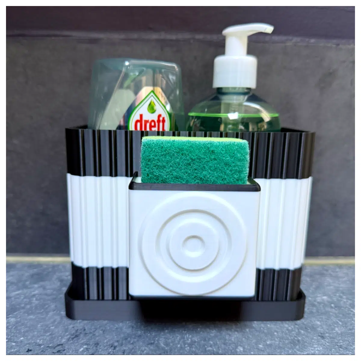Compact Soap Dispenser Holder Drip Tray Sponge Rack Kitchen Bathroom Storage Multi Purpose Bath Accessories