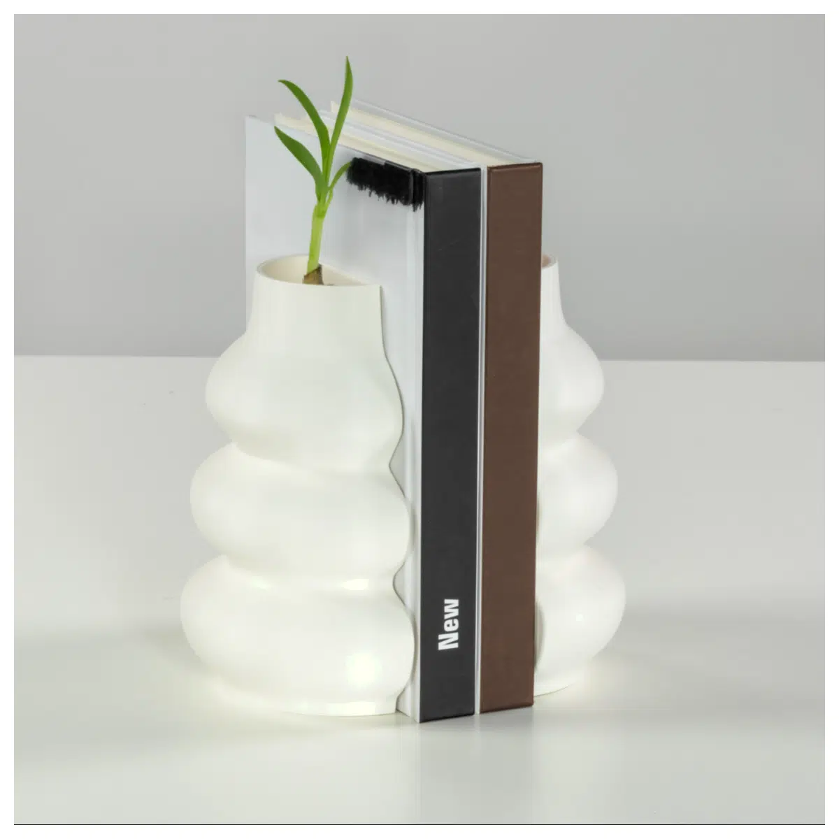 Modern Double Bottle Shelf Stand Desk Reading Holder Adjustable Book Support Multi Purpose Shelf Study Workstation
