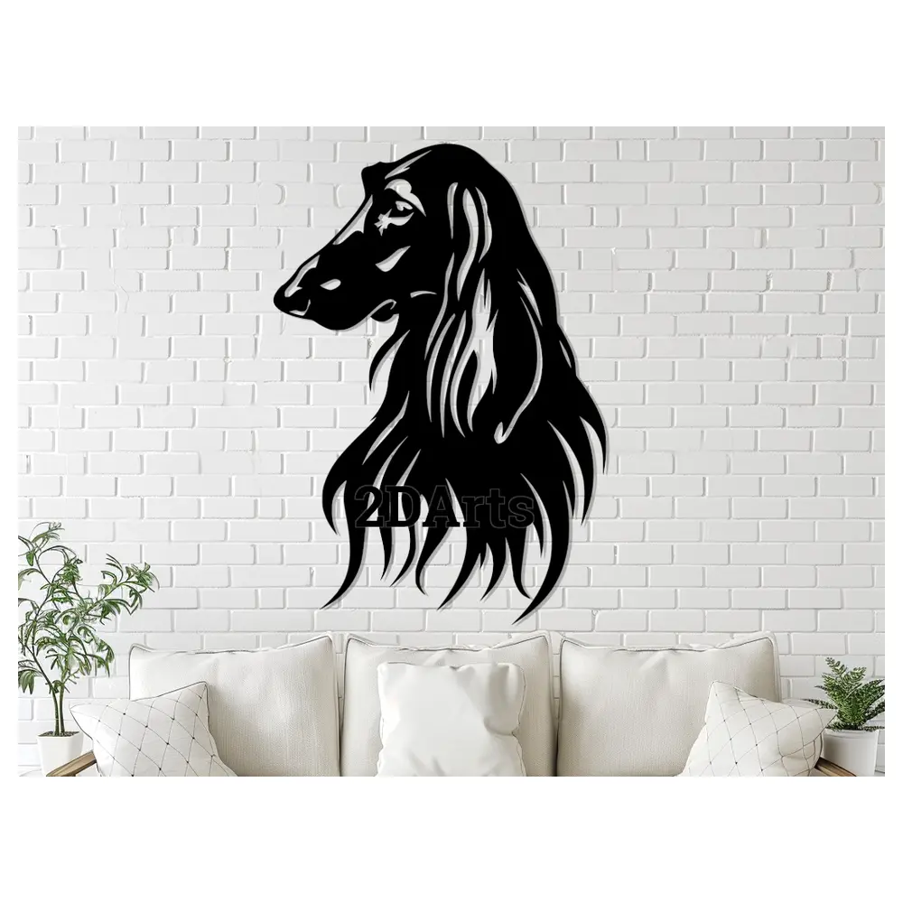 Afghan Hound STL Model 3D Printing Laser Cutting File Head Dog Model 3D Print Parts