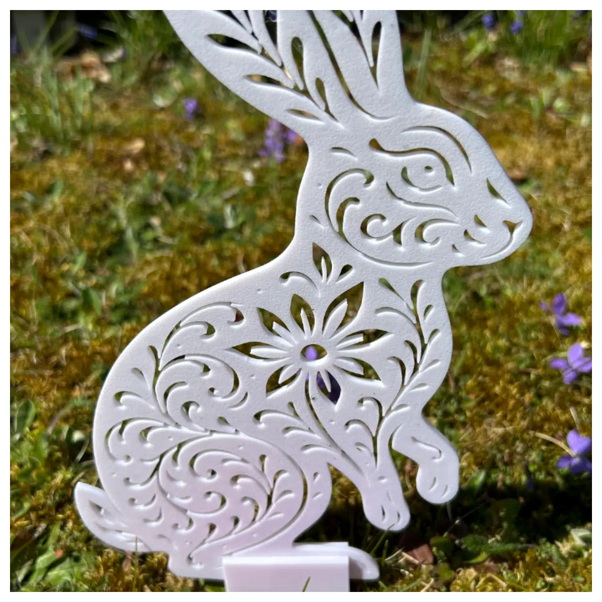 Easter Rabbit Flower Stand Decor Garden Decoration Floral Arrangement Easter Bunny Blooms Outdoor Festive