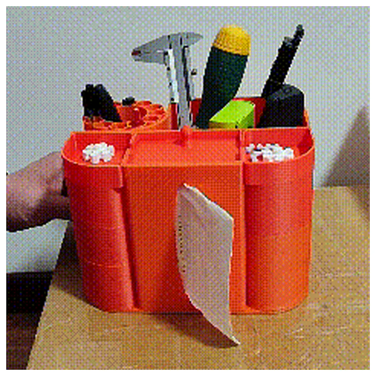 Multi Functional Rotating Tissue Box Organizer Pen Holder Rotating Desk Storage Creative Drawer Organizer No Support Needed