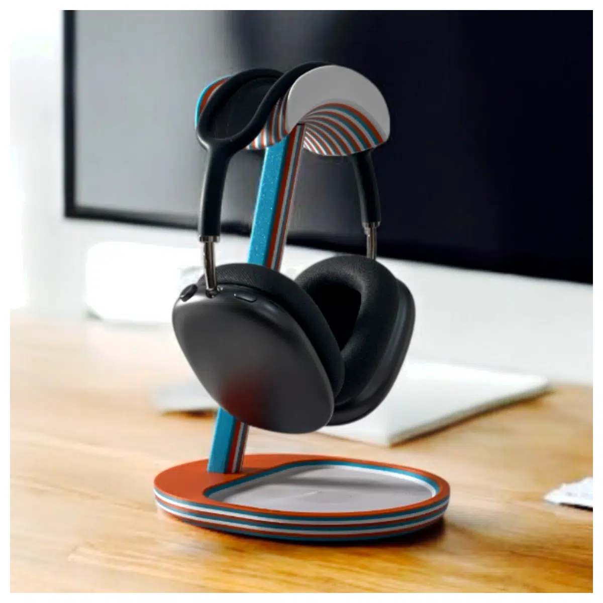 Minimalist Earbud Holder Phone Stand Desk Mount Mobile Holder Support Wireless Headphones Stabilizer