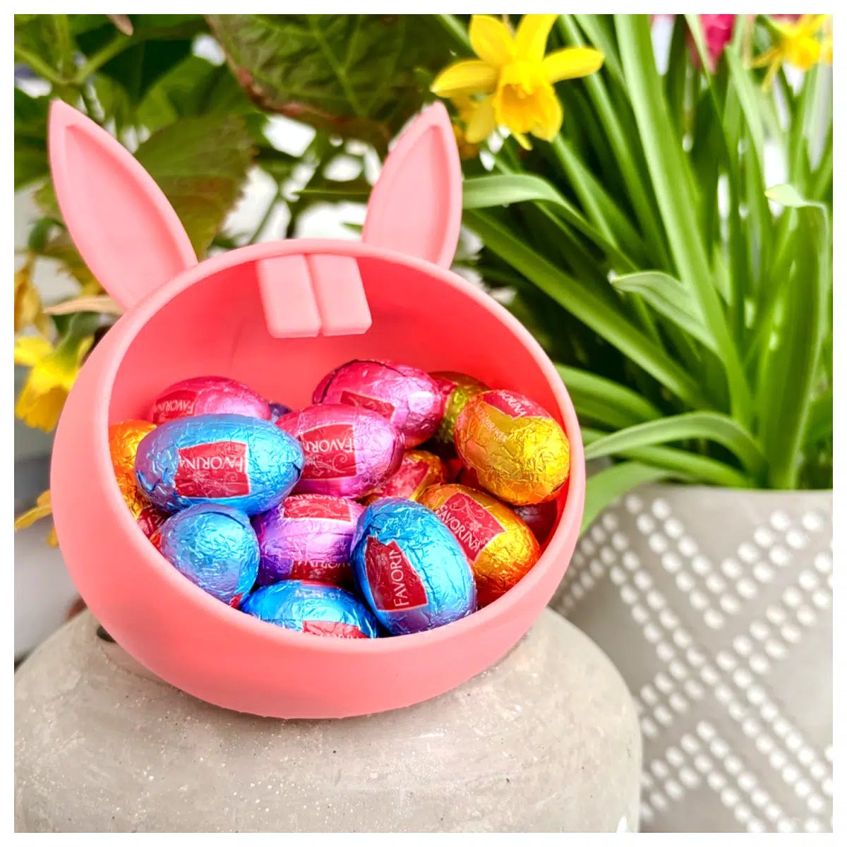 Easter Bunny Candy Grass Seeds Planting Decoration Festival Decor Container Garden